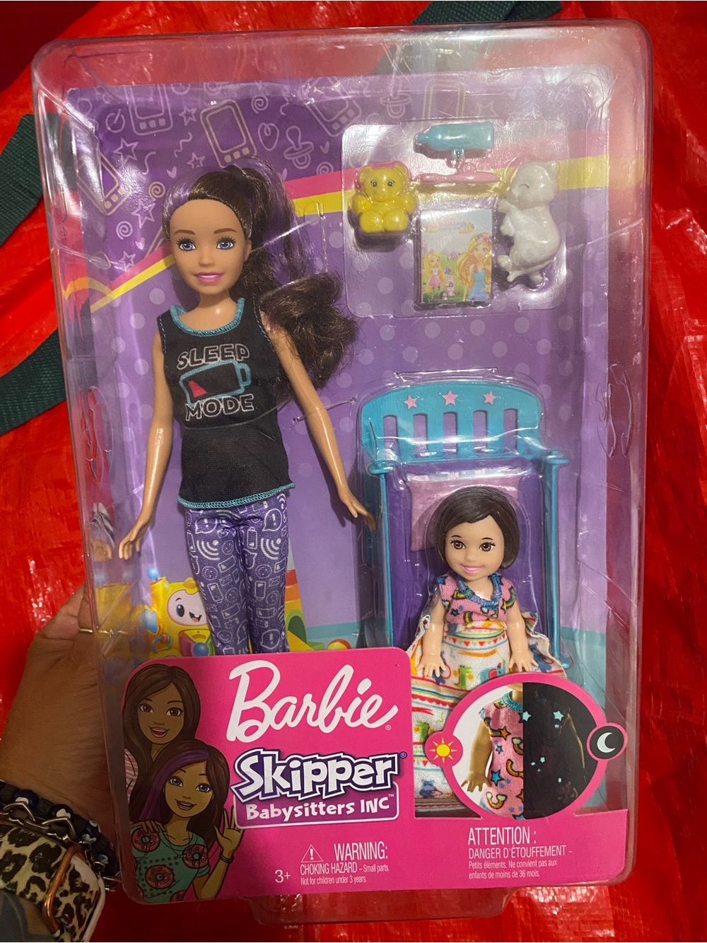 Barbie Skipper Babysitters Inc. Doll Set in Pink & Purple NWT